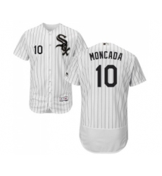 Men's Majestic Chicago White Sox #10 Yoan Moncada White Home Flex Base Authentic Collection MLB Jerseys