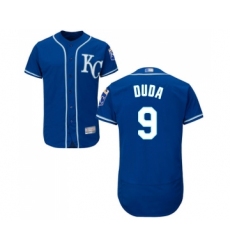 Men's Kansas City Royals #9 Lucas Duda Royal Blue Alternate Flex Base Authentic Collection Baseball Jersey