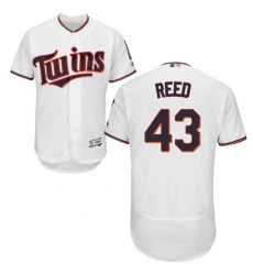 Men's Majestic Minnesota Twins #43 Addison Reed White Home Flex Base Authentic Collection MLB Jersey