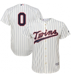 Men's Majestic Minnesota Twins #0 Erick Aybar Replica Cream Alternate Cool Base MLB Jersey