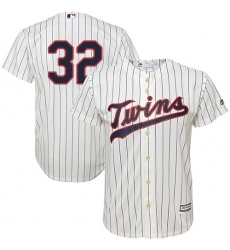 Youth Majestic Minnesota Twins #32 Zach Duke Replica Cream Alternate Cool Base MLB Jersey