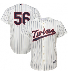 Youth Majestic Minnesota Twins #56 Fernando Rodney Replica Cream Alternate Cool Base MLB Jersey