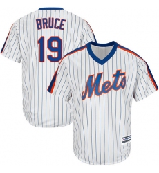 Men's Majestic New York Mets #19 Jay Bruce Replica White Alternate Cool Base MLB Jersey