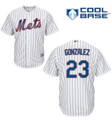 Men's Majestic New York Mets #23 Adrian Gonzalez Replica White Home Cool Base MLB Jersey