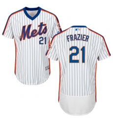 Men's Majestic New York Mets #21 Todd Frazier White Alternate Flex Base Authentic Collection MLB Jersey