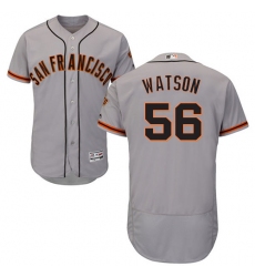 Men's Majestic San Francisco Giants #56 Tony Watson Grey Road Flex Base Authentic Collection MLB Jersey