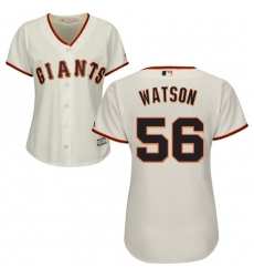 Women's Majestic San Francisco Giants #56 Tony Watson Replica Cream Home Cool Base MLB Jersey