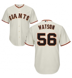 Youth Majestic San Francisco Giants #56 Tony Watson Replica Cream Home Cool Base MLB Jersey