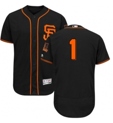 Men's Majestic San Francisco Giants #1 Gregor Blanco Black Alternate Flex Base Authentic Collection MLB Jersey
