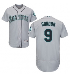 Men's Majestic Seattle Mariners #9 Dee Gordon Grey Road Flex Base Authentic Collection MLB Jersey