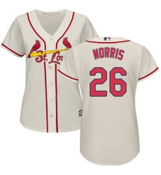 Women's Majestic St. Louis Cardinals #26 Bud Norris Authentic Cream Alternate Cool Base MLB Jersey