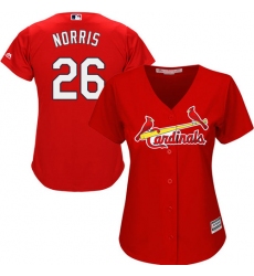 Women's Majestic St. Louis Cardinals #26 Bud Norris Authentic Red Alternate Cool Base MLB Jersey