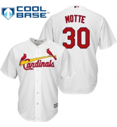 Youth Majestic St. Louis Cardinals #30 Jason Motte Replica White Home Cool Base MLB Jersey