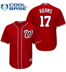 Youth Majestic Washington Nationals #17 Matt Adams Authentic Red Alternate 1 Cool Base MLB Jersey