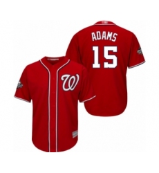 Youth Washington Nationals #15 Matt Adams Authentic Red Alternate 1 Cool Base 2019 World Series Bound Baseball Jersey