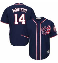 Youth Majestic Washington Nationals #14 Miguel Montero Authentic Navy Blue Alternate 2 Cool Base MLB Jersey