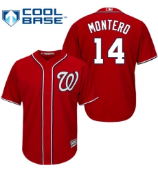 Youth Majestic Washington Nationals #14 Miguel Montero Authentic Red Alternate 1 Cool Base MLB Jersey