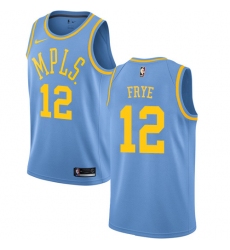 Men's Nike Los Angeles Lakers #12 Channing Frye Swingman Blue Hardwood Classics NBA Jersey