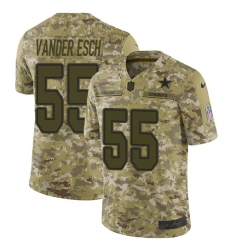 Men's Nike Dallas Cowboys #55 Leighton Vander Esch Limited Camo 2018 Salute to Service NFL Jersey