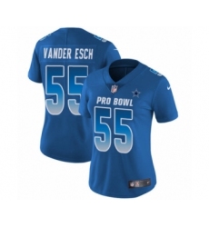 Women's Dallas Cowboys #55 Leighton Vander Esch Limited Royal Blue NFC 2019 Pro Bowl Football Jersey