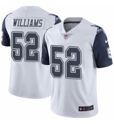 Youth Nike Dallas Cowboys #52 Connor Williams Limited White Rush Vapor Untouchable NFL Jersey