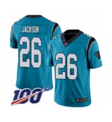 Men's Carolina Panthers #26 Donte Jackson Limited Blue Rush Vapor Untouchable 100th Season Football Jersey