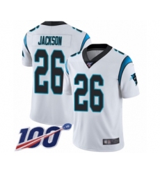 Men's Carolina Panthers #26 Donte Jackson White Vapor Untouchable Limited Player 100th Season Football Jersey