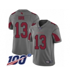 Men's Arizona Cardinals #13 Christian Kirk Limited Silver Inverted Legend 100th Season Football Jersey