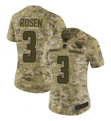 Women's Nike Arizona Cardinals #3 Josh Rosen Limited Camo 2018 Salute to Service NFL Jersey