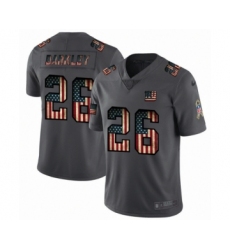 Men's New York Giants #26 Saquon Barkley Limited Black USA Flag 2019 Salute To Service Football Jersey