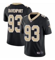 Youth Nike New Orleans Saints #93 Marcus Davenport Black Team Color Vapor Untouchable Limited Player NFL Jersey