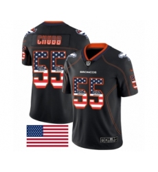 Men's Nike Denver Broncos #55 Bradley Chubb Limited Black Rush USA Flag NFL Jersey