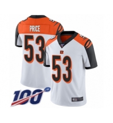 Men's Cincinnati Bengals #53 Billy Price White Vapor Untouchable Limited Player 100th Season Football Jersey