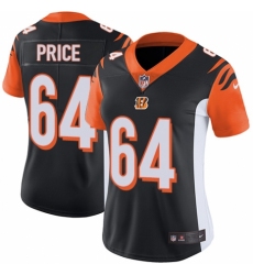 Women's Nike Cincinnati Bengals #64 Billy Price Black Team Color Vapor Untouchable Limited Player NFL Jersey