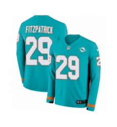 Youth Nike Miami Dolphins #29 Minkah Fitzpatrick Limited Aqua Therma Long Sleeve NFL Jersey