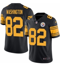 Men's Nike Pittsburgh Steelers #82 James Washington Limited Black Rush Vapor Untouchable NFL Jersey