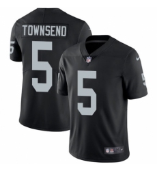 Youth Nike Oakland Raiders #5 Johnny Townsend Black Team Color Vapor Untouchable Limited Player NFL Jersey