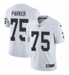 Men's Nike Oakland Raiders #75 Brandon Parker White Vapor Untouchable Limited Player NFL Jersey
