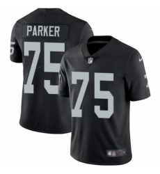 Youth Nike Oakland Raiders #75 Brandon Parker Black Team Color Vapor Untouchable Elite Player NFL Jersey