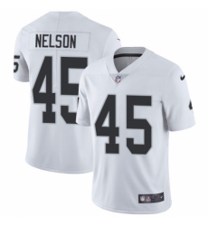 Men's Nike Oakland Raiders #45 Nick Nelson White Vapor Untouchable Limited Player NFL Jersey