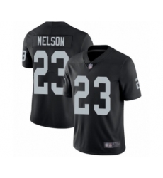 Youth Oakland Raiders #23 Nick Nelson Black Team Color Vapor Untouchable Limited Player Football Jersey