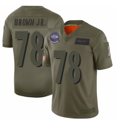Women's Baltimore Ravens #78 Orlando Brown Jr. Limited Camo 2019 Salute to Service Football Jersey