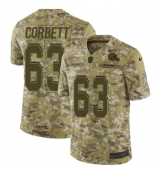 Men's Nike Cleveland Browns #63 Austin Corbett Limited Camo 2018 Salute to Service NFL Jersey