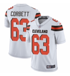 Men's Nike Cleveland Browns #63 Austin Corbett White Vapor Untouchable Limited Player NFL Jersey