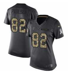 Women's Nike Atlanta Falcons #82 Logan Paulsen Limited Black 2016 Salute to Service NFL Jersey