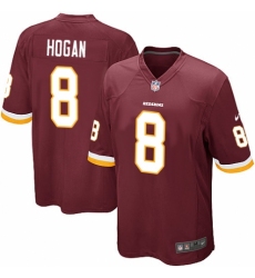 Men's Nike Washington Redskins #8 Kevin Hogan Game Burgundy Red Team Color NFL Jersey