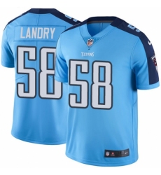 Men's Nike Tennessee Titans #58 Harold Landry Limited Light Blue Rush Vapor Untouchable NFL Jersey