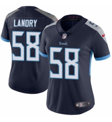 Women's Nike Tennessee Titans #58 Harold Landry Navy Blue Team Color Vapor Untouchable Limited Player NFL Jersey