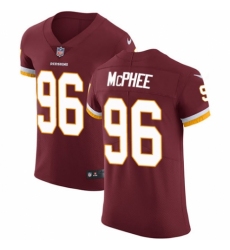 Men's Nike Washington Redskins #96 Pernell McPhee Burgundy Red Team Color Vapor Untouchable Elite Player NFL Jersey