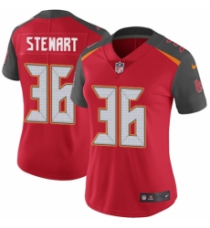 Women's Nike Tampa Bay Buccaneers #36 M.J. Stewart Red Team Color Vapor Untouchable Limited Player NFL Jersey